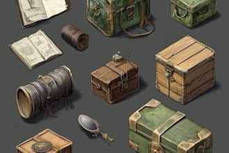 draw exclusive props, objects and items for your game