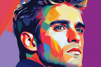 draw character photos into wpap pop art