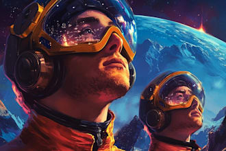 crate a sci fi illustration and sci fi art