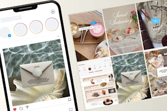 design instagram posts and carousel