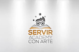 design your brand abstract and pictorial academy logo for your brand