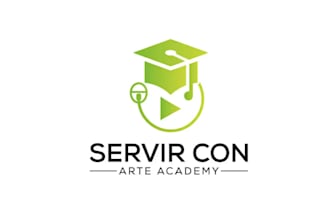 design your brand abstract and pictorial academy logo