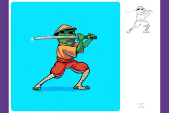telegram sticker design, memecoin illustration art, twitter banner design expert