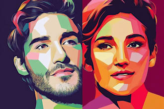 draw a pretty wpap or abstract pop art portrait of you