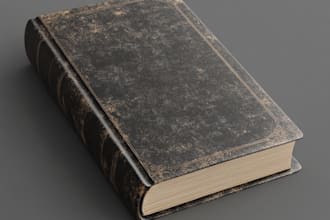 create book cover ,book mock up in 24hour