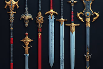 design 3d weapons and assets