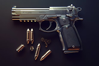 create 3d game art modeling weapons and props for unity
