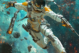 create sci fi or fantasy concept art illustration characters