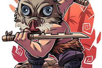 do comic  illustration cartoon character for you
