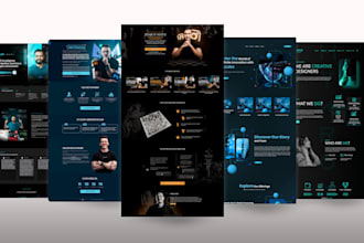 design landing pages for startups agencies gym and restaurants