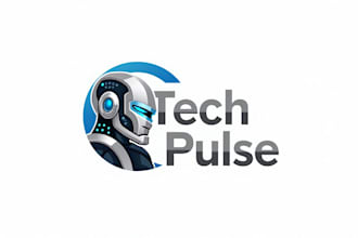 do awesome robot head mascot logo design