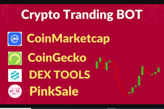 setup copy trading bot, solana bot, volume bot, arbitrage bot, cg trending bot