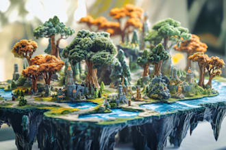 draw landscape illustration and environment concept art