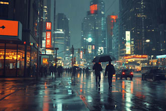 create a science fiction city, cyberpunk concept