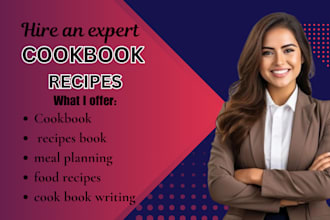 be your cookbook writer, cook recipe formatting for amazon KDP