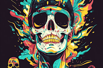 create streetwear design and illustration for tshirt merch