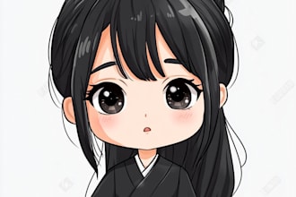 draw anime art illustration, original character, fanart