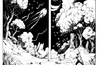 draw black and white illustrations