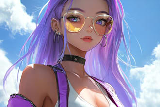 draw cute chibi anime art from your original character