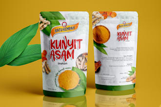 design amazing mockup pouch packaging