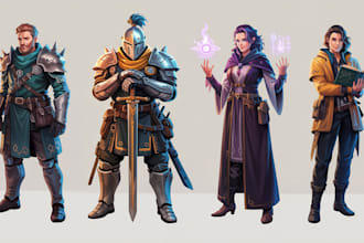 create pixel art dnd character animation fantasy illustration for your 2d game