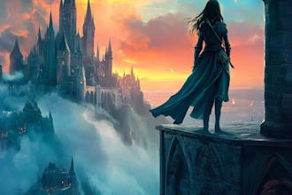 do fantasy book cover design, thriller book cover for you