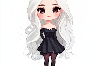 draw anime character for vtuber, fanart, pfp or illustration