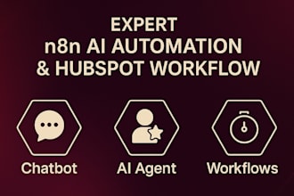 n8n ai automation, expert n8n workflow,n8n ai agent,lead gen hubspot workflow