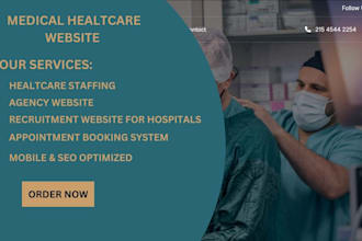 medical website, healthcare staffing agency website healthcare clinic website