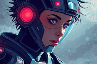 create a sci fi art and sci fi character art