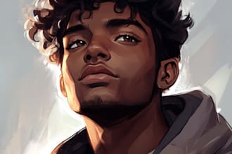 draw your original character and fanart in semi realistic
