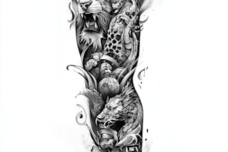create custom tattoo design, tattoo sleeve