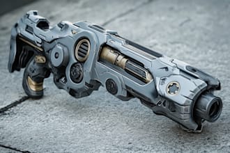 draw concepts for sci fi and fantasy weapons