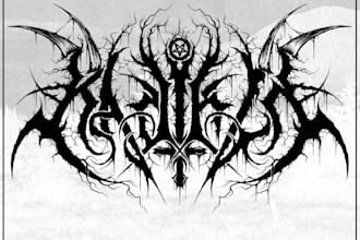 create a thrash metal and heavy metal logo