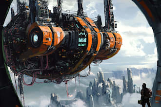 paint scifi or fantasy digital art illustration