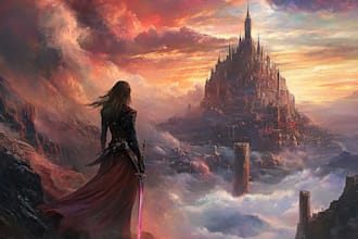 make book cover design, fantasy book cover illustration in unique style