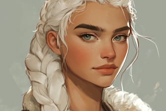 draw your fantasy character, rpg character or portrait