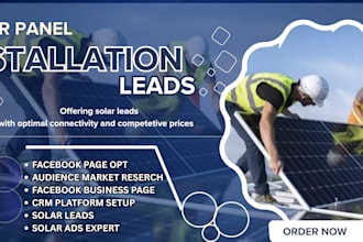 solar leads solar panel installation solar facebook ads solar google ads