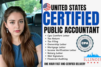 build a US CPA profit and loss, financial statement, CPA letter, comfort letter