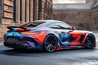 create car wrap design, racing car wrap design, racing car