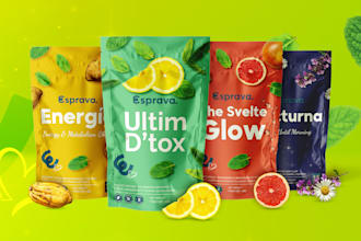 do premium product label, box package, pouch bag design for the brand