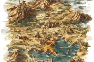 draw fantasy map illustration dnd map city map vector map