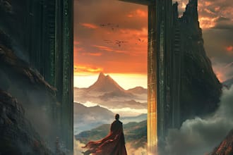 create a unique fantasy book cover illustration