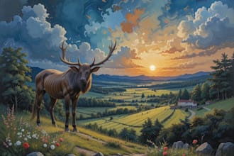 draw digital oil painting based on your photo