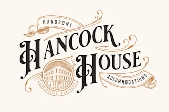 do vintage script typography logo with a classic handcrafted