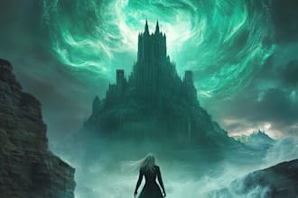 create artistic fantasy book cover design