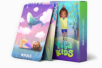 draw digital kids card game illustration design educational animal memory cards