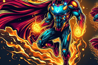 amazing superhero comic cartoon characters