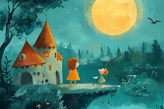 make  a cute character for children book