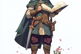 draw dnd character art and illustration and concept art